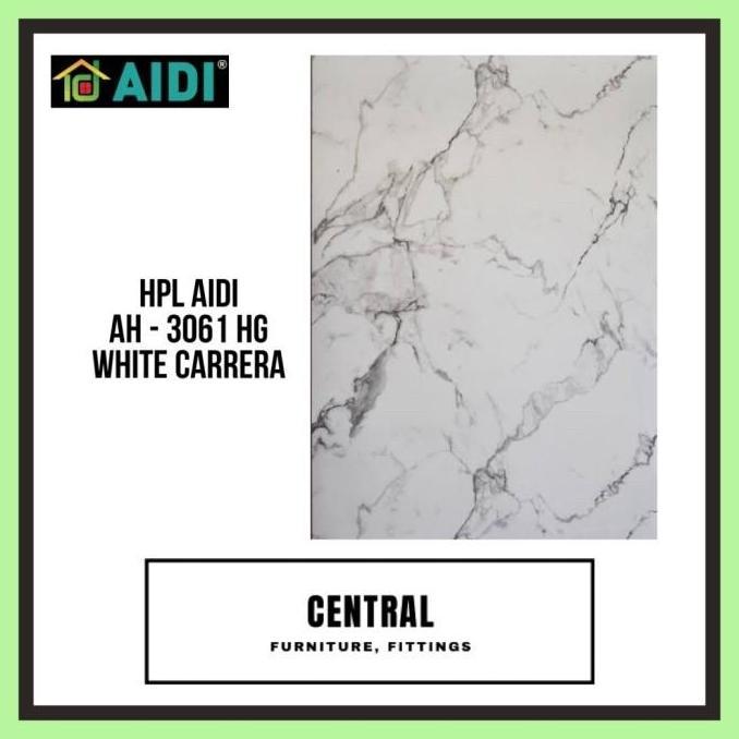 HPL AIDI AH 3061 HG - White Carrera HPL Motif Marmer Promo