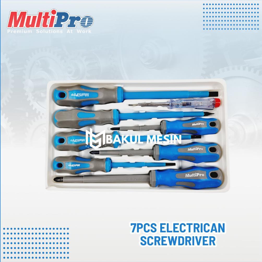 MULTIPRO ELECTRICAN SCREWDRIVER SET 7 PC Obeng Listrik Set HEAVY DUTY