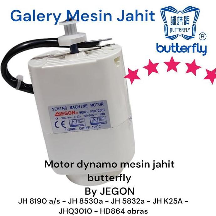 motor dinamo mesin jahit butterfly/portable