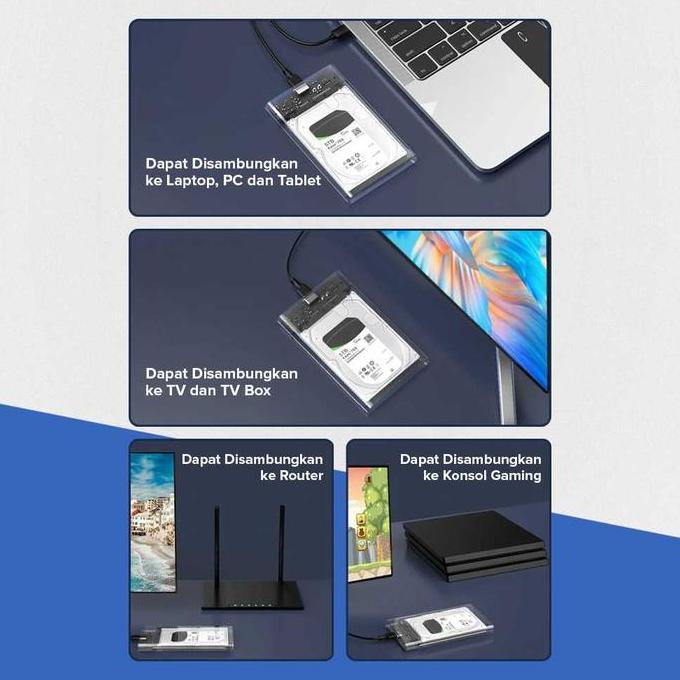 Casing External Hdd Enclosure 2.5 Inch Usb Type C To Usb Type C 3.1