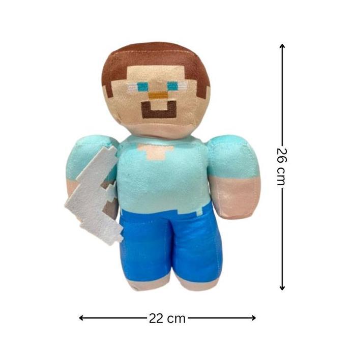 boneka minecraft steve plush