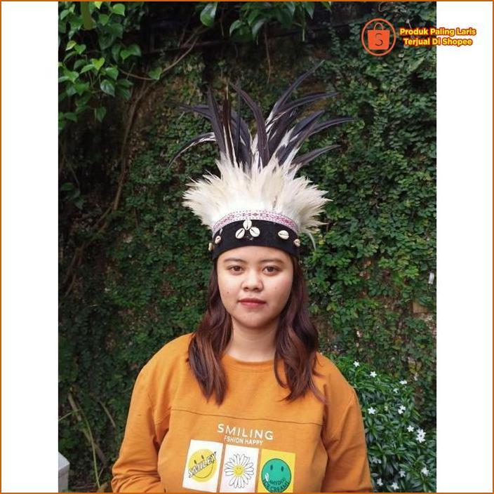 Hiasan Kepala Topi Adat Papua Kerang Aman Terbaik