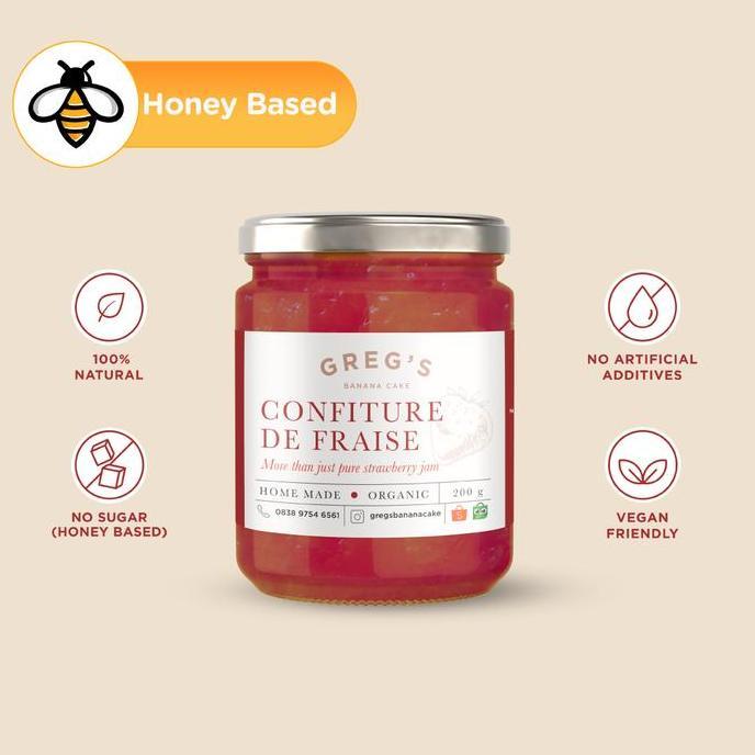 persasiunah - strawberry jam sugar free (selai stroberi) -  gluten free