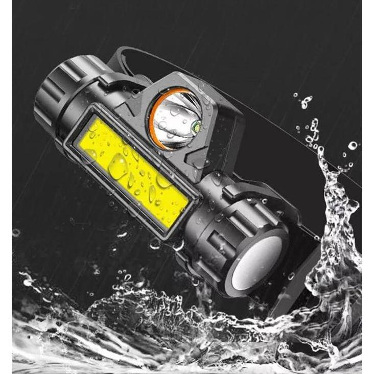 Kualitas terbaik] Headlamp Senter Kepala Lampu USB LED Recharger High Power