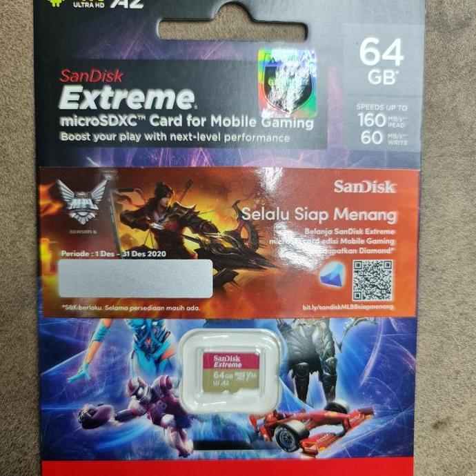 TERBARU - MEMORY SANDISK EXTREME 64GB MICROSD / mempry sandisk microsd 64gb