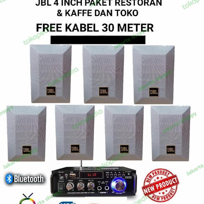 Promo Speaker JBL 4 inch paket usaha kantor - caffe - warung speaker 7 titik Diskon