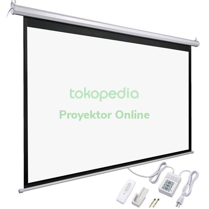 Screen Projector 120" Motorize / Layar Proyektor 120" Otomatis