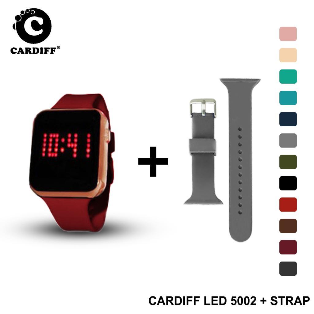 Cardiff Tali Jam Tangan Led Karet 5002 Original | Aksesoris