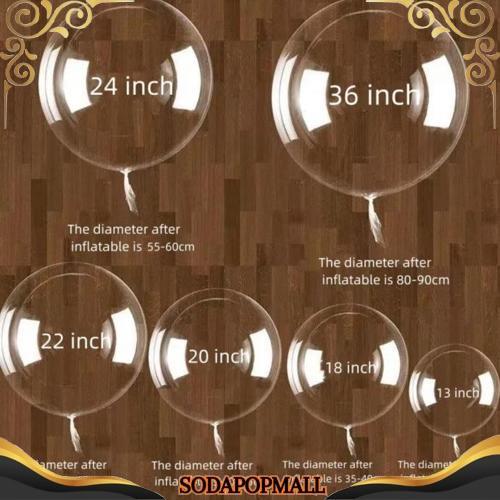 ( PACK ISI 50 ) balon bobo pvc 18 inch / balon transparan / balon bening  Grosir