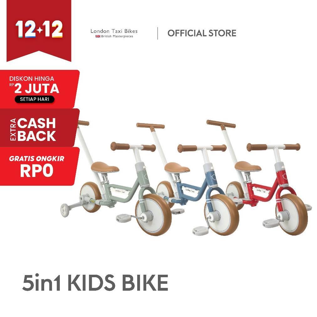 London Taxi 5in1 Kids Bicycle - Sepeda Anak Roda Tiga/Sepeda Dorong Anak/Balance Bike