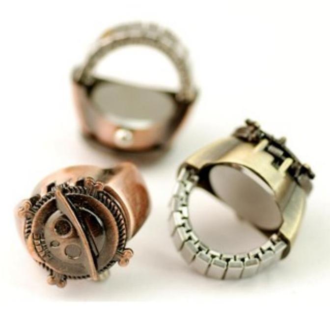 MOKAYA - Luffy Jam Cincin Bentuk Tengkorak Super Elegan Original One Piece Jam Tangan Cincin Antik