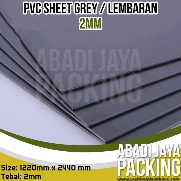 pvc sheet grey 2mm / pvc abu abu lembaran 2mm