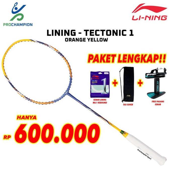 ASLI LINING Tectonic 1 Raket Badminton ginal READY STOCK