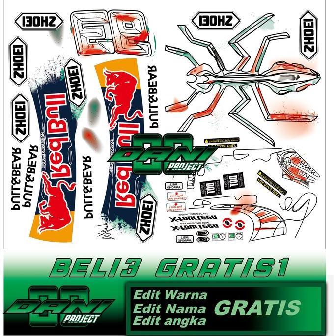 ASLI water decal helm Shoei motif cataluna READY STOCK