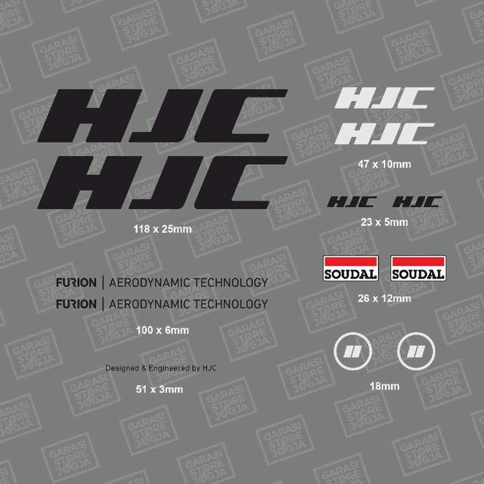 ASLI Stiker Helm HJC Stiker Helm HJC Stiker Helm HJC READY STOCK