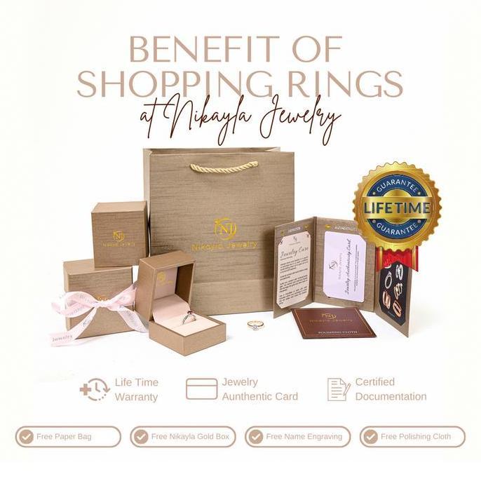 Nikayla Jewelry - Cincin Tunangan Perak Kawin Cincin Couple