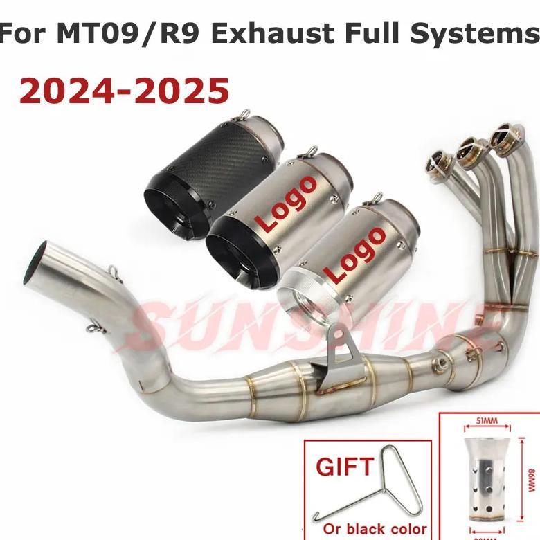 For YZF MT09 R9 FZ09 XSR900 Tracer 9 900 GT Exhaust Motorcycle Full System Escape Moto DB Killer Mot
