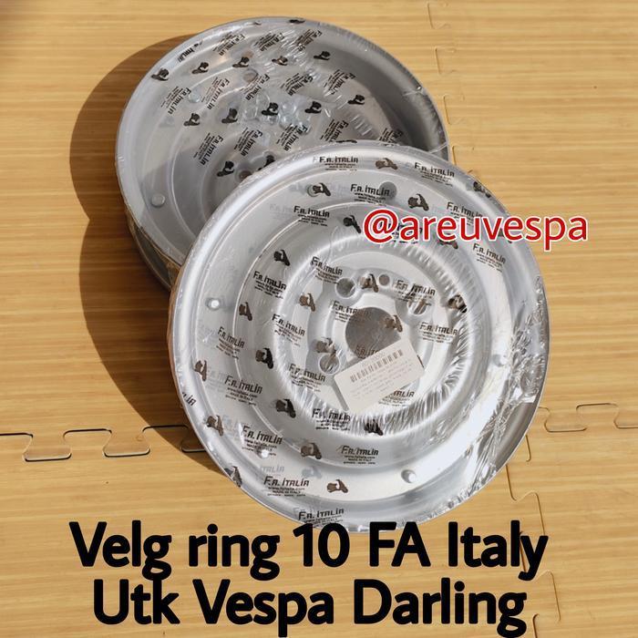 Velg FA ITALIA ring 10 warna abu utk Vespa darling
