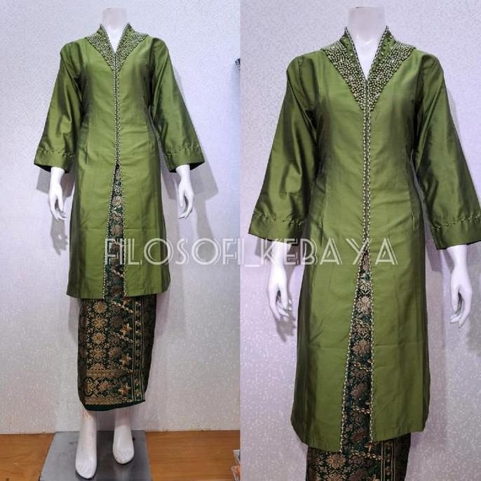 FK-Atasan kebaya kurung taffeta mutiara v // atasan kebaya kurung taffeta melayu // kebaya kurung ta
