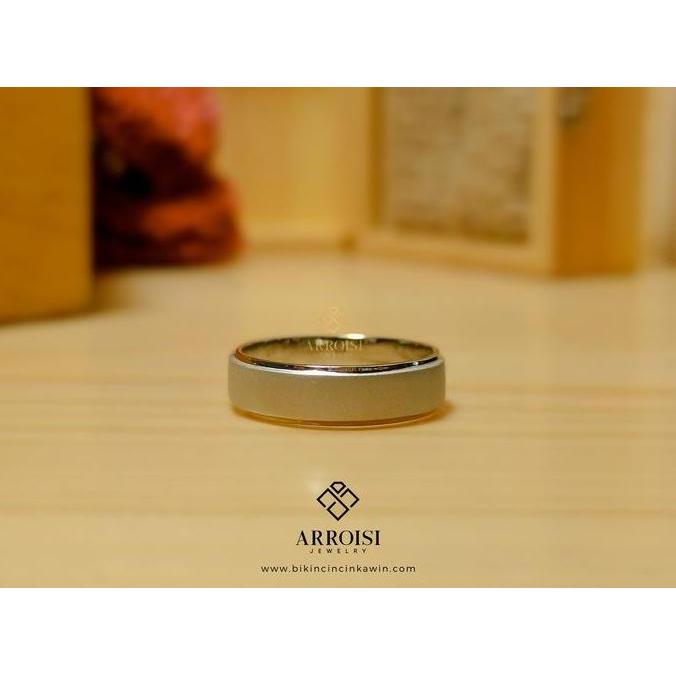 Cincin Kawin Pria Cincin Kawin Palladium Simpel Eksklusif