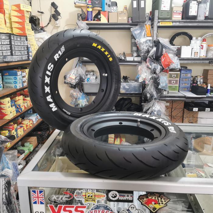 Velg Tubeless Vespa ML Black GScooter V.3 Ring 10 set Ban Maxxis MAR1