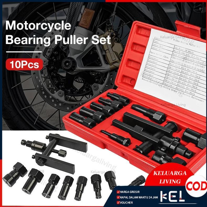 10pcs Tracker Bearing Puller Set Treker Pencabut Bearing Set Treker Cabut Bearing Dalam Treker Pembu