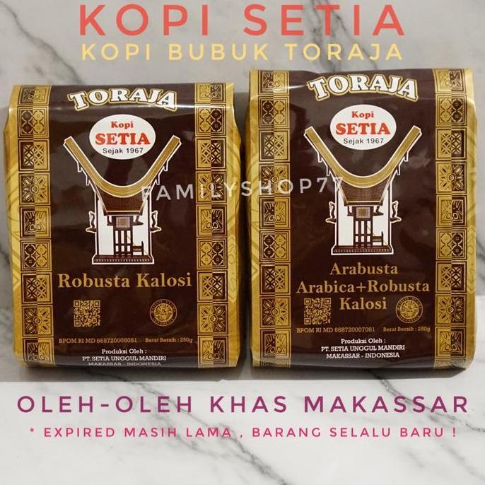 Kopi Toraja Kopi Setia 250gram -Kopi Bubuk - Kopi Robusta Kalosi Kopi Arabusta Kopi Arabica Oleh Ole
