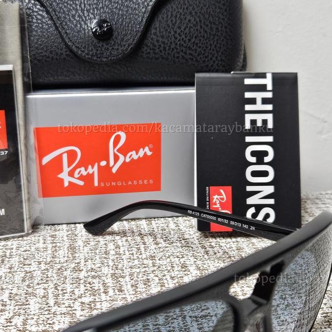 Kacamata Rayban RB4125 CATS 0 601/32 59 Black Lens Gradient Orinal