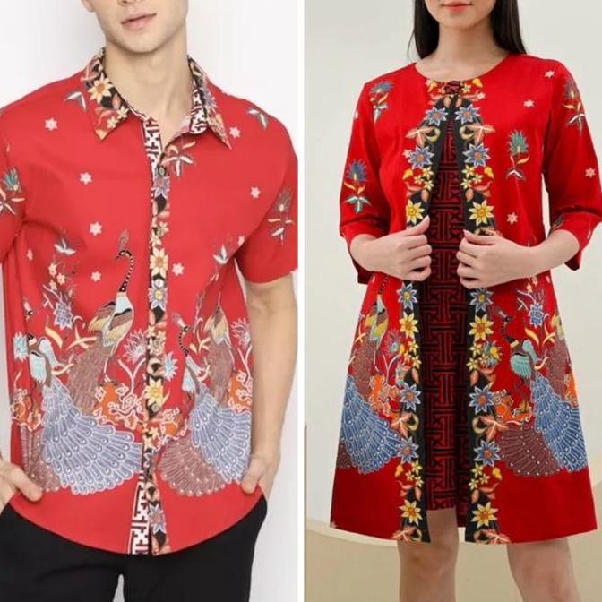 Set Couple Imlek Cheongsam Baju Pasangan Dress & Kemeja Imlek KMC