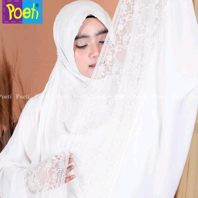 MUKENA 2IN1 FULL RENDA SAMPE ROK POETI TERBARU Lembut Muslim Nyaman