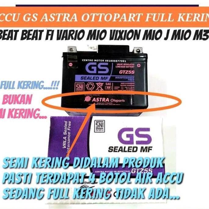 AKI GS ASTRA GTZ5 AKI GS ASTRA ORIGINAL AKI KERING ORIGINAL DAN TERPERCAYA