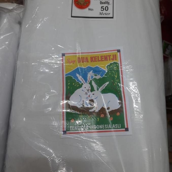 kain bahan mori cap 2 kelinci 1 roll