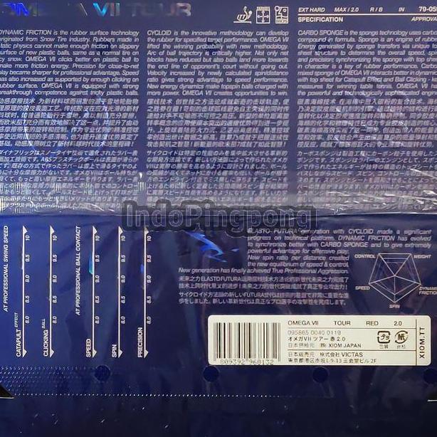 TERMURAH - Xiom Omega VII Tour 2.0 - Tenis Meja Pingpong