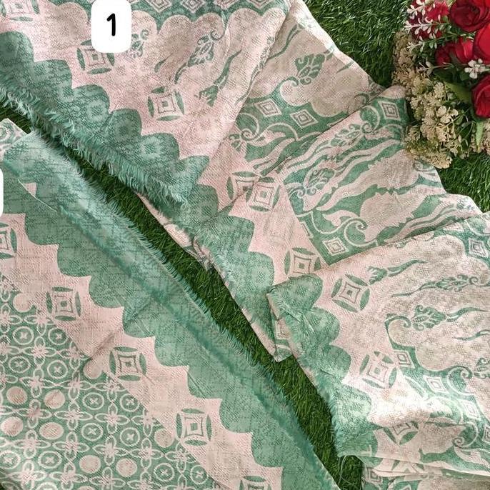 setelan kain batik bahan viscose semi sutra khas trusmi cirebon wanita