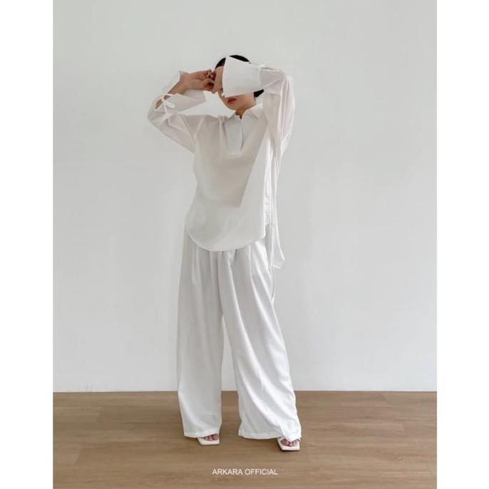 ARKARA - Matilda Shirt Broken White - Atasan Wanita - (Premium Cotton Blend Oversize)