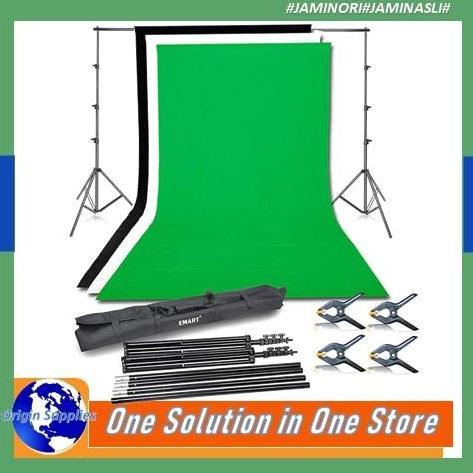 Paket Background Stand dan Kain Green Screen untuk Foto Studio Zoom HAP