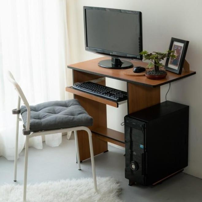 YGM Meja Belajar Tulis Kerja Komputer Rak Printer Buku Laptop CPU Monitor