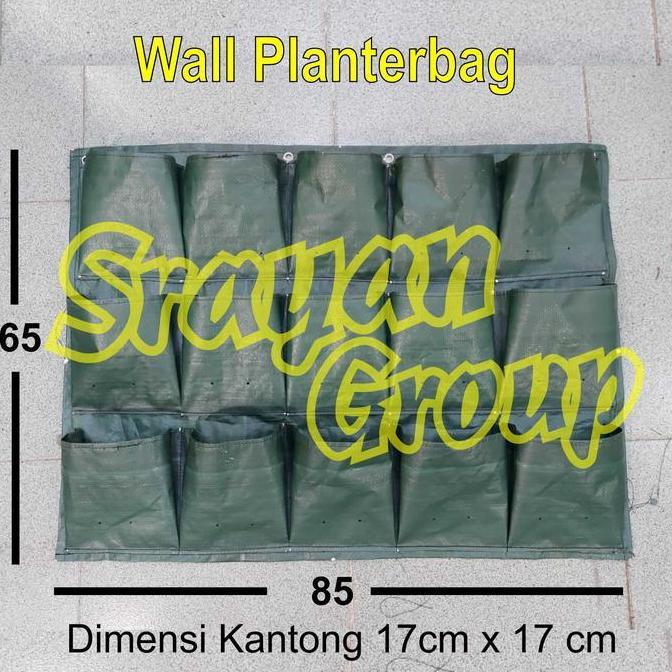 Gaerdenpic- Wall Planter Bag Hijau Isi 15 Kantong Planter Bag Dinding