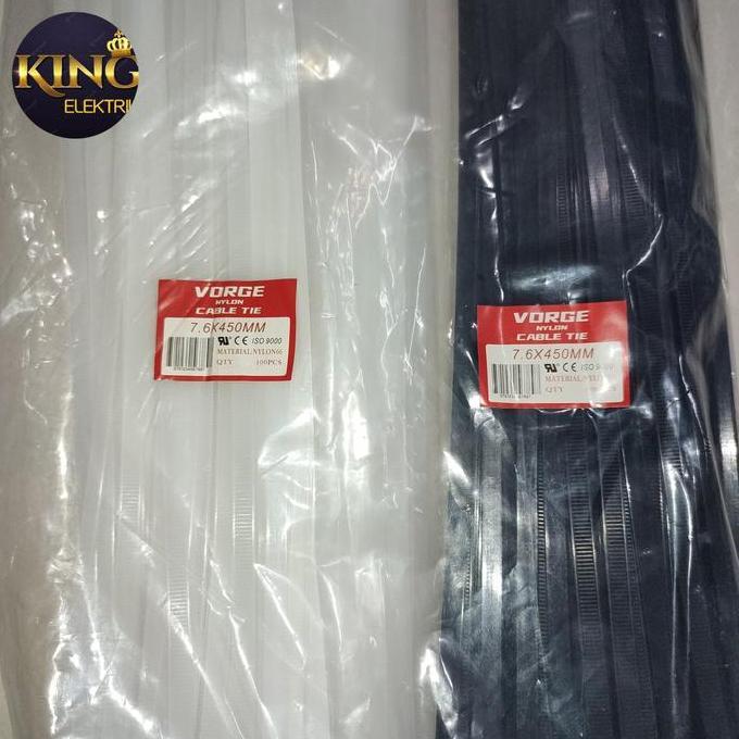 Kabel Ties Cable Pengikat Vorge 7.6 X 450 Mm 7,6 X 45 Cm 45Cm 450Mm 7.6X450 7,6X450 Diskon