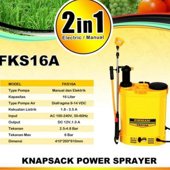 >*>*>*>*] Semprot Hama Sprayer Elektrik Manual FIRMAN Fks 16 A / Firman FKS16A