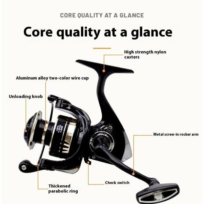Hot Sale, Cod Asli Besi Fishing Reel Mg1000-7000 Max Drag 10Kg Spinning Casting Rod Reel, Mesin Panc