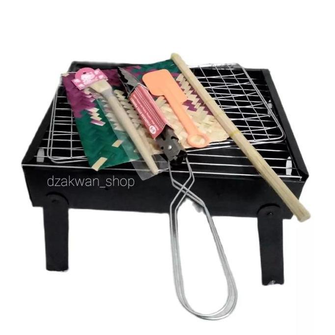 CUCI GUDANG Panggangan Sate Sosis Jagung Ayam Free Panggangan Jepit Kipas Kuas Capitan Stainless/ Ba