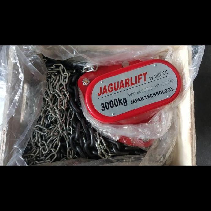 ((((()paling dicari] Chainblok Jaguar Lift 3 ton 10 meter / Katrol 3x10 Chain Blok