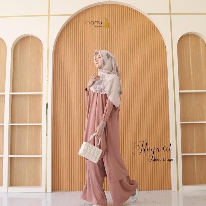 Newrelig- Bhanu~Raya One Set Tunik Long Bahan Knit Premium Busui By Bhanu.Excellent