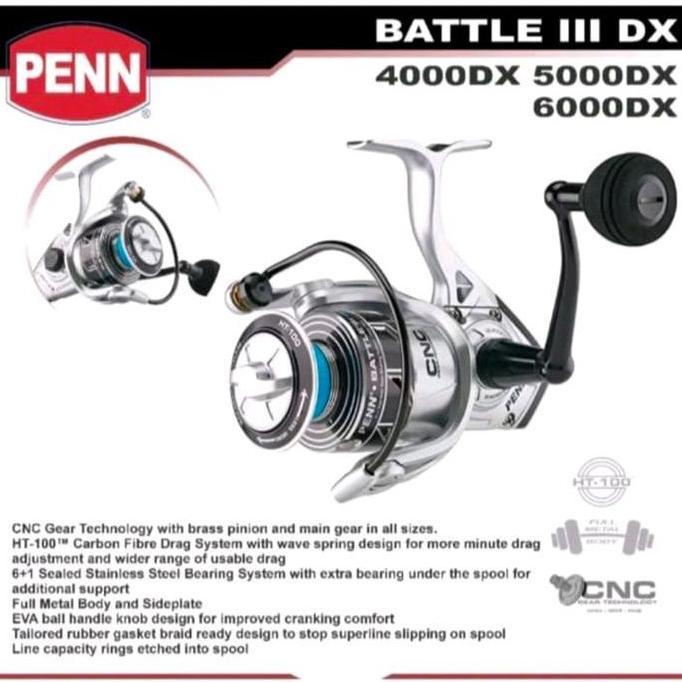 New Trend, Reel Pancing Penn Battle Iii / Penn Battle 3 Dx Spinning Reel