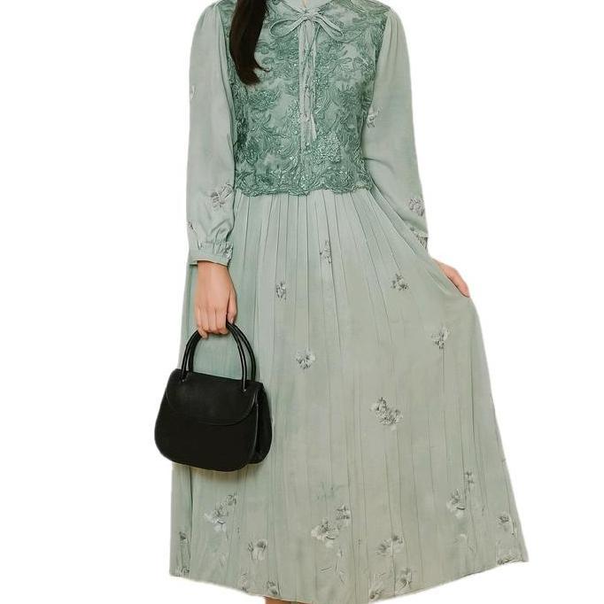 Grosir Ibm Gamis Brukat Simpel Elegan /Gamis Dress Nabila Ceruty Brukat Kekinian  Gamis Kondangan/Pe