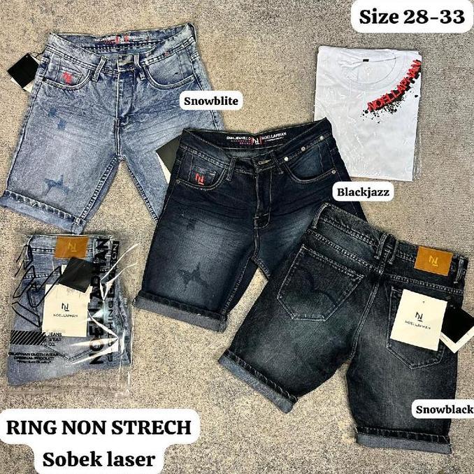 Yxyg- Celana Jeans Pendek Sobek Lapis Original Gress Covesscover Celana Pendek Pria Murah Terlaris