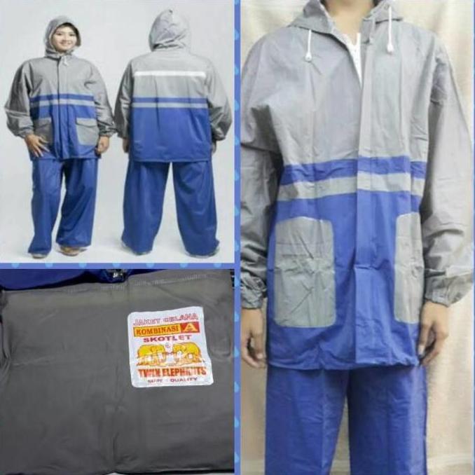 Jas Hujan Elmondo 905/Mantel Hujan Elmondo 905/Raincoat Elmondo 905/Jas Hujan Setelan Baju Celana Mu