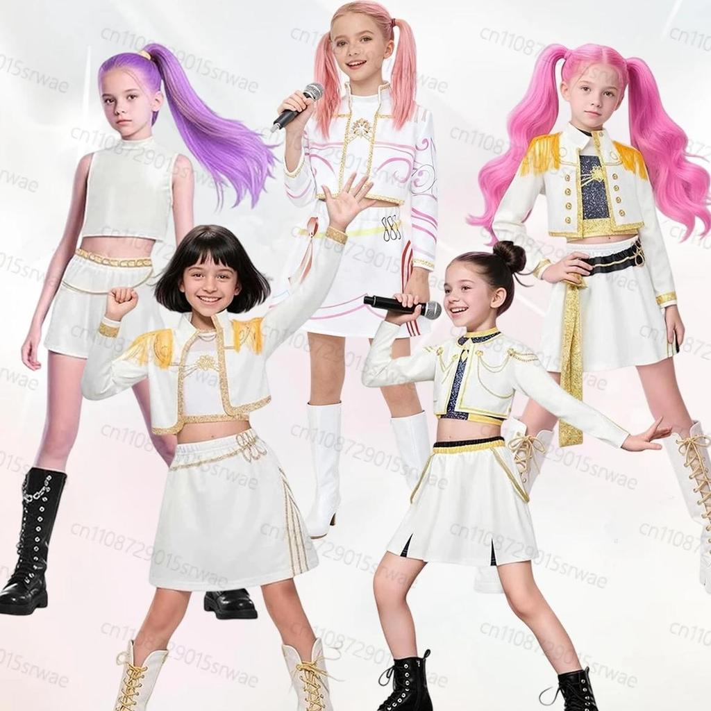 KPOP Demon Hunters Girl Idol Group Costumes Party Dress Anime Uniform Rumi Mira Zoey Party Dress Ani