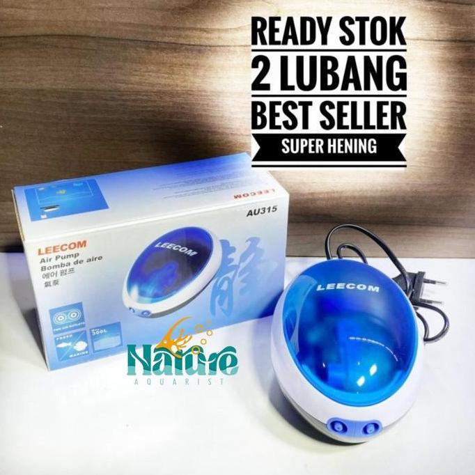 Fishtoday- Leecom Au 312 Dan Au 314 Aerator 1 Dan 2 Lubang Pompa Udara Hening